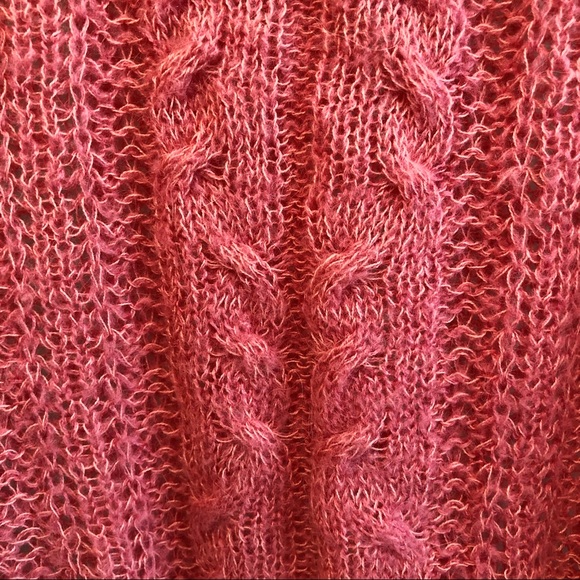 FREE PEOPLE * NWOT Pink Slouchy Bubble Sweater - Picture 7 of 10